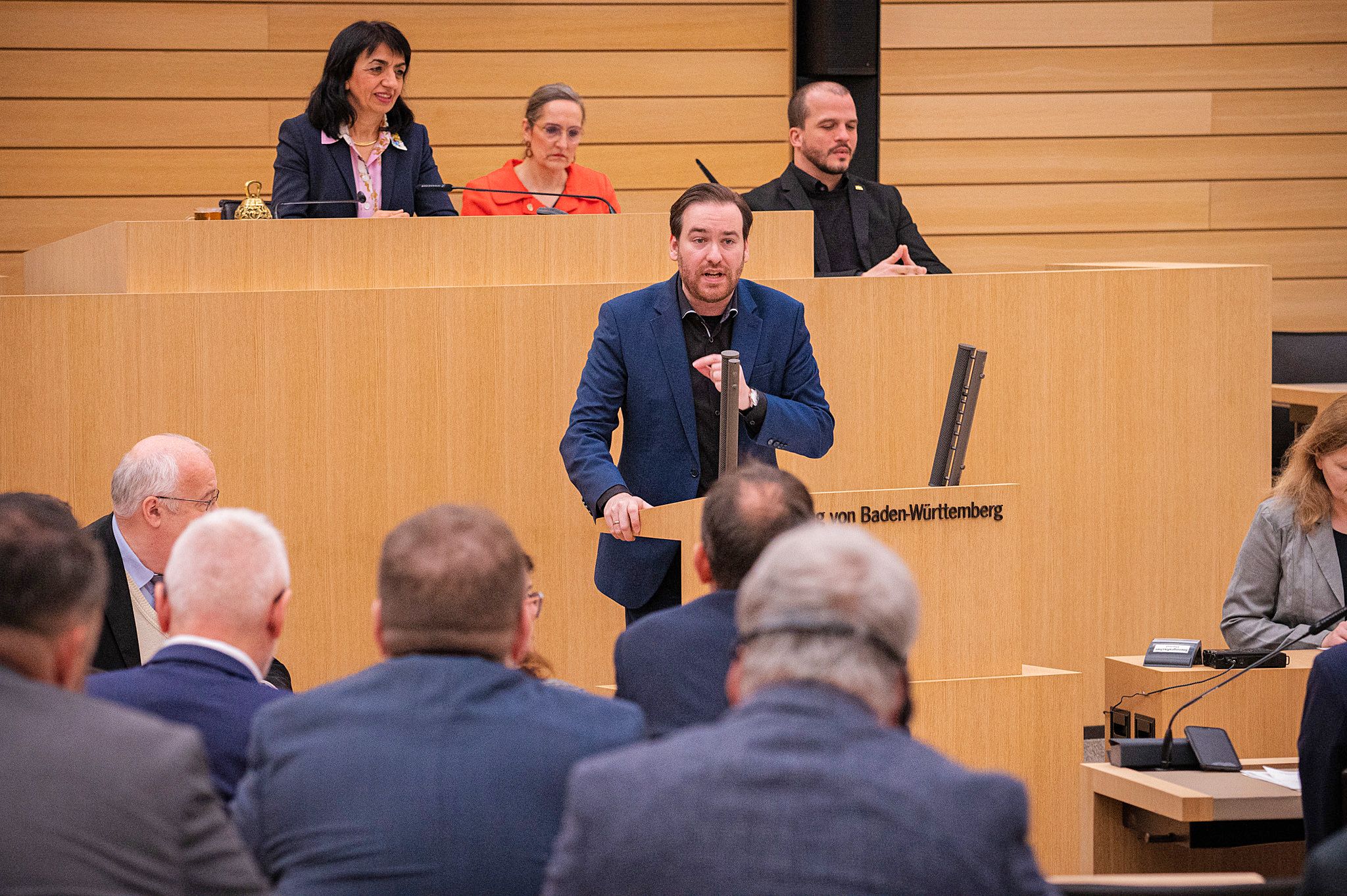 Klartext im Landtag: Andreas Sturm MdL während seiner heutigen Rede.