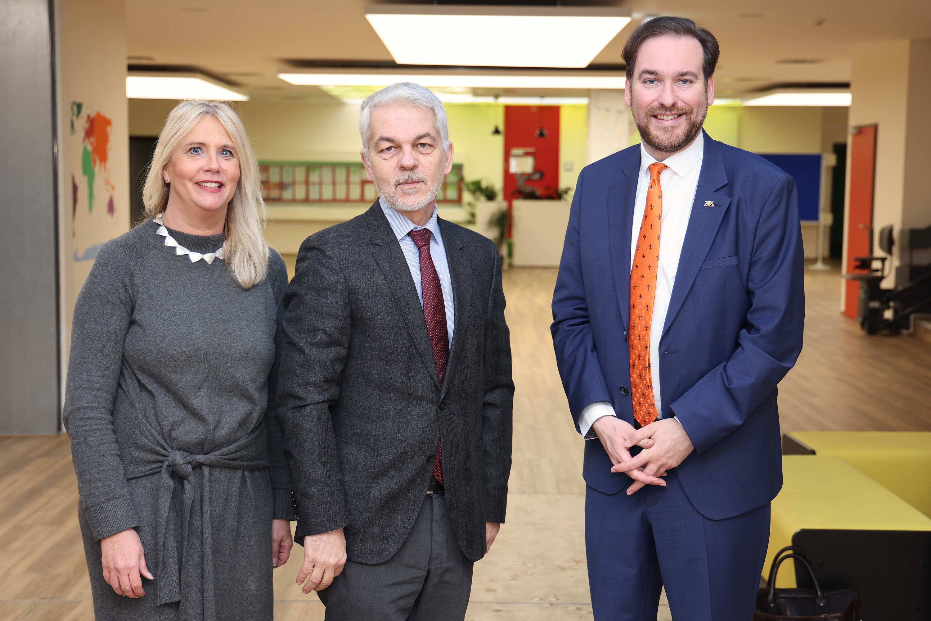 Anja Kaiser, Prof. Carlo Masala und Andreas Sturm MdL (Foto: Busse).
