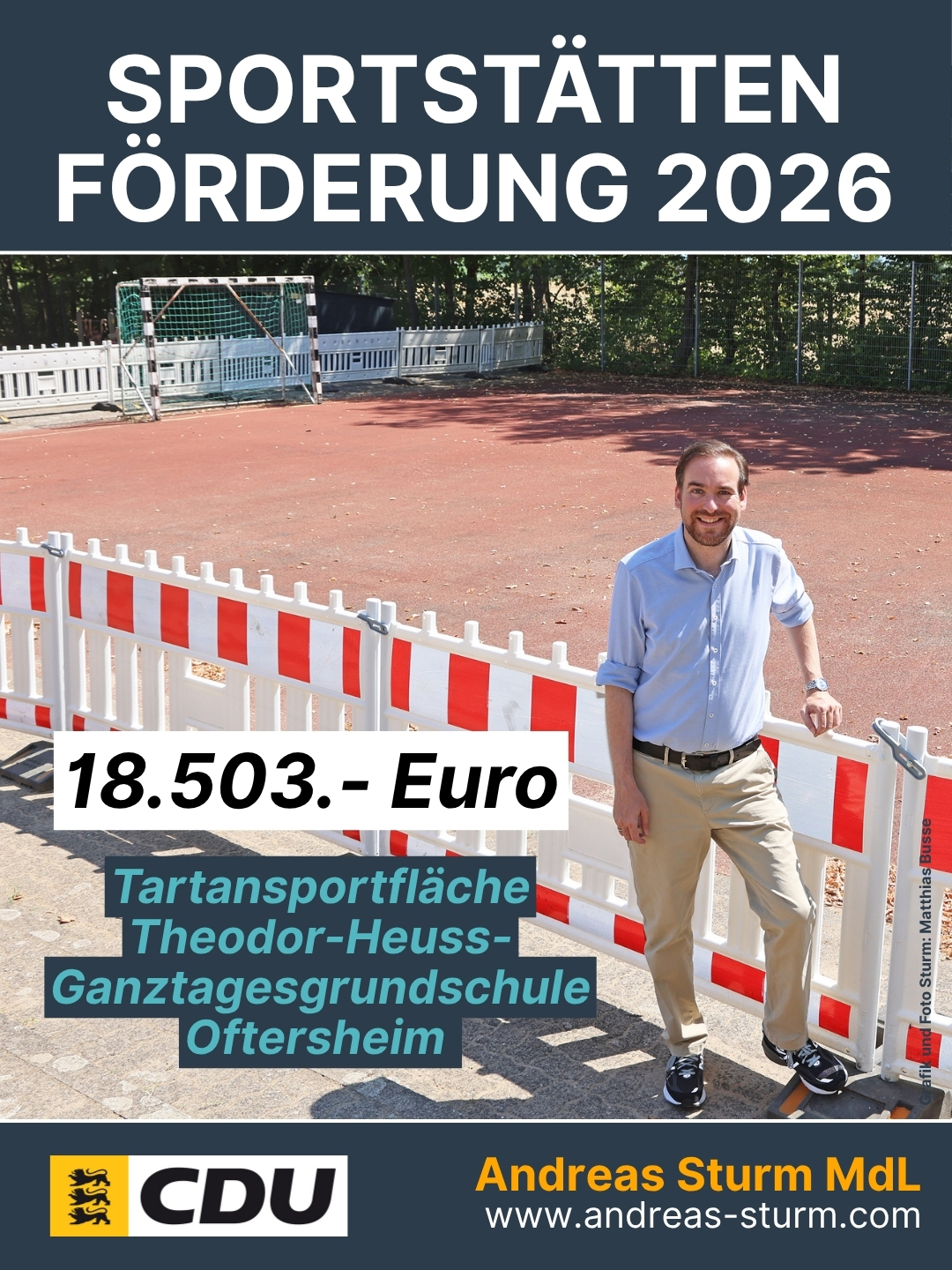 Oftersheim: 18.503 Euro f�r die Sanierung der Tartansportfl�che des Allwetterplatzes an der Theodor-Heuss-Ganztagesgrundschule.